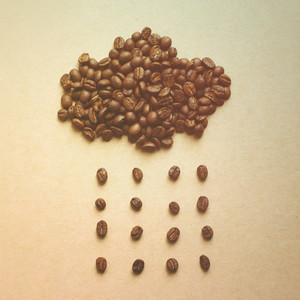 Cloud and rain from coffee beans