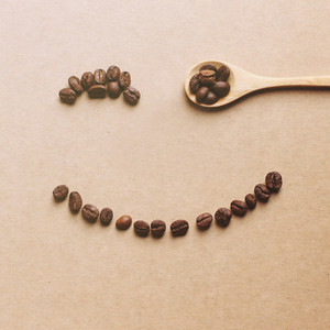 Happy face of coffee bean