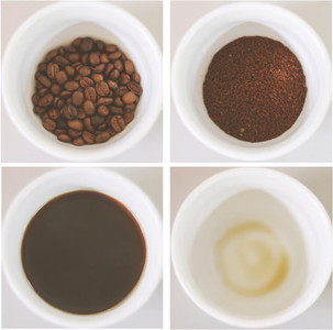 4 Step for fresh hot coffee