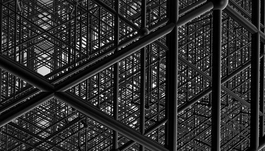 black construction grid