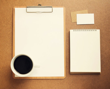 Blank white paper on clipboard