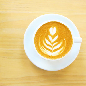 latte or cappuccino coffee
