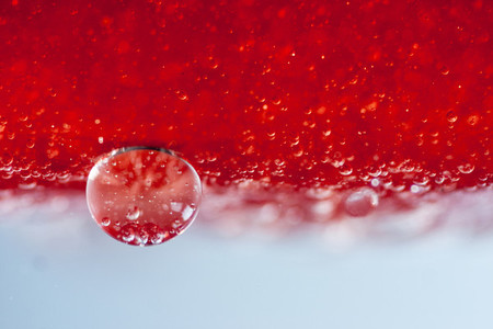 Red oil bubbles