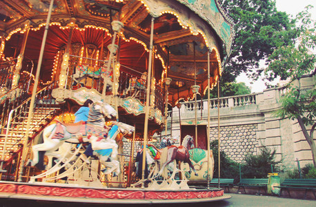 Carousel horse at the park