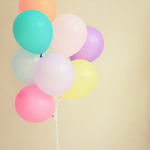 Colorful festive balloons