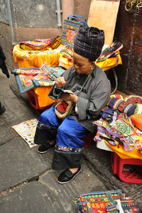 Miao woman in traditional wear