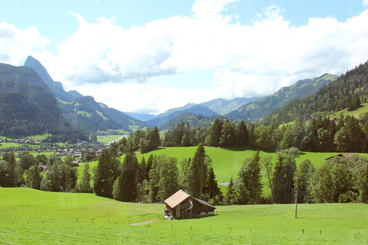 Beautiful view of rural alpine