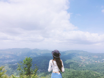 Young woman looking at view
