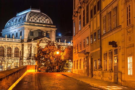 Vienna university at night