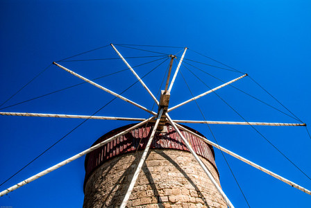 Traditional greek windmill