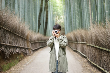 In the bamboo forest  Arashiyama