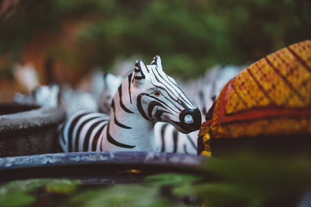 Zebra Statue Closeup