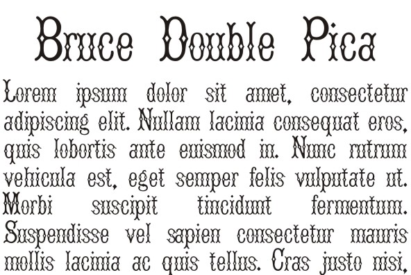 Bruce Double Pica Bruce Double Pica