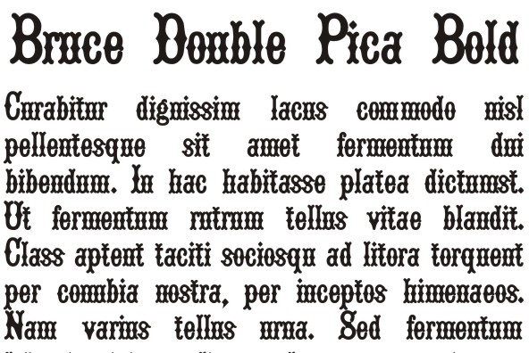 Bruce Double Pica Bruce Double Pica