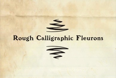 Rough Fleurons Calligraphic