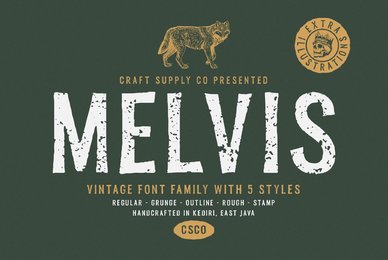Melvis Font Family and Extras