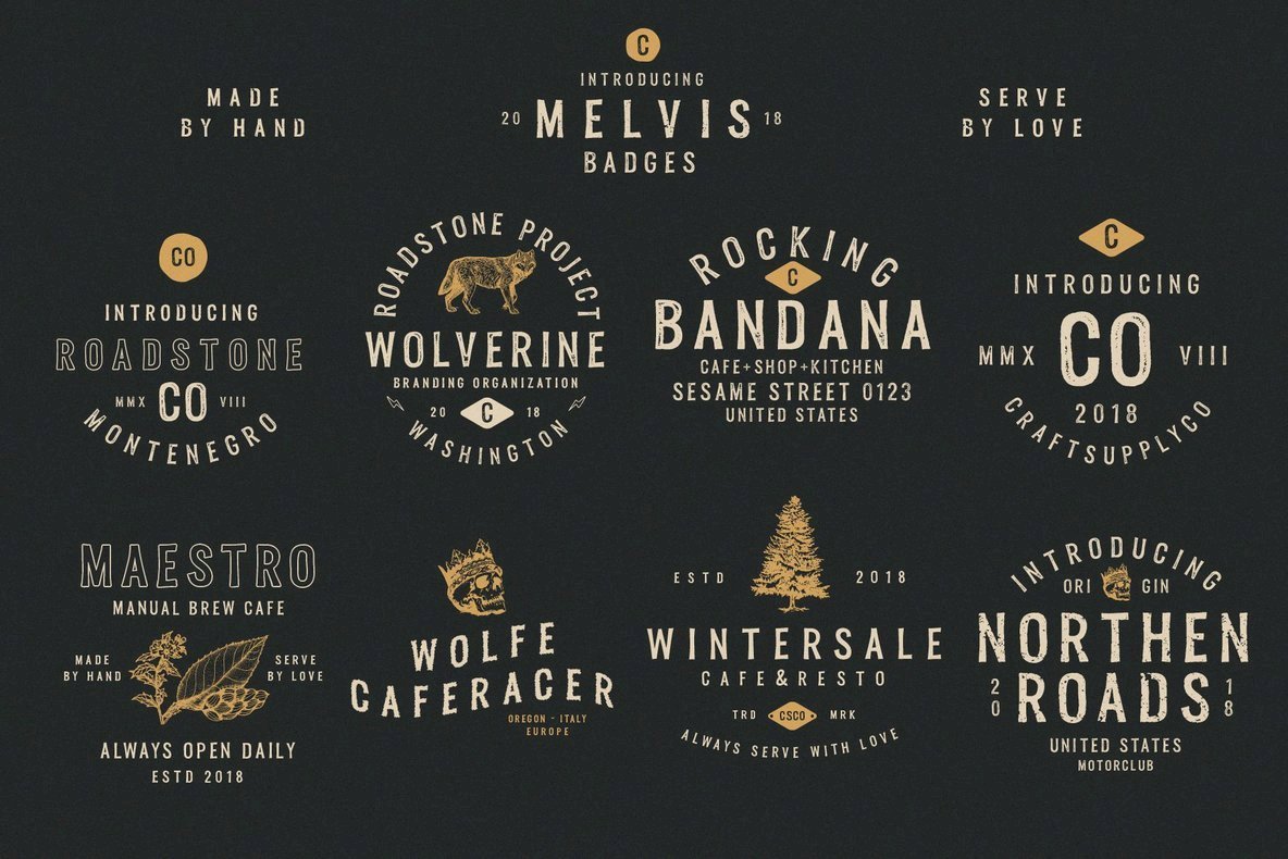 Melvis Font Family and Extras Melvis Font Family and Extras