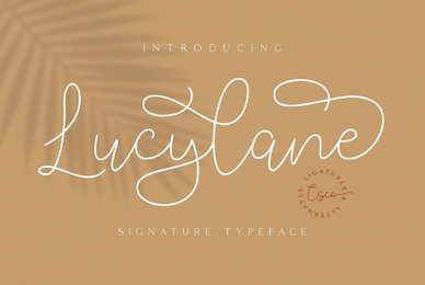 Lucylane   Signature Typeface