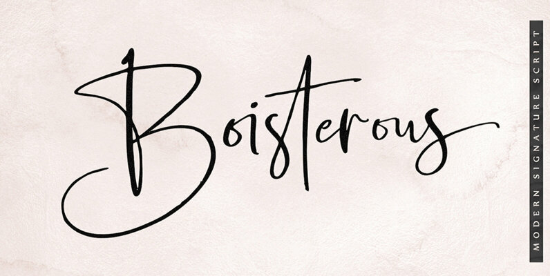 Boisterous Signature Script