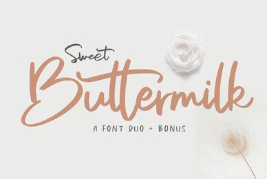 Sweet Buttermilk Font Duo