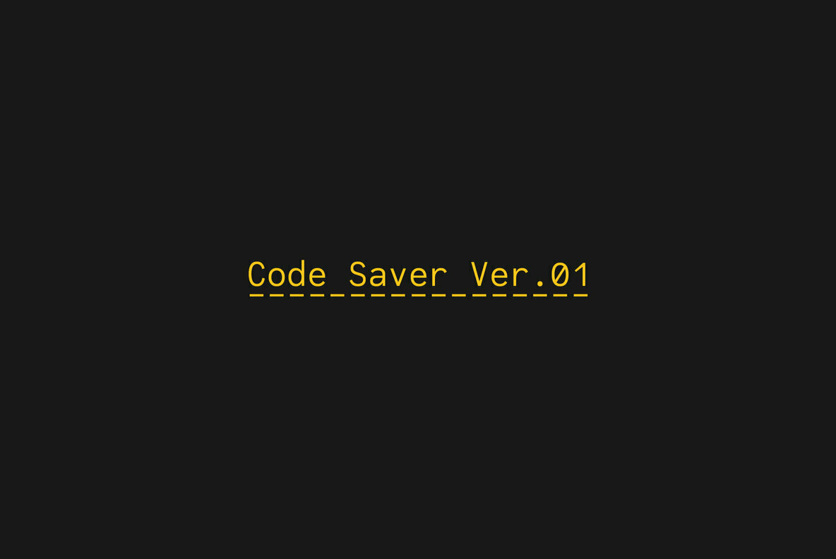Code Saver Font