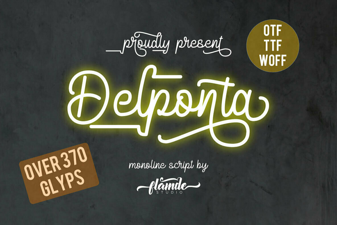Delponta Monoline Script