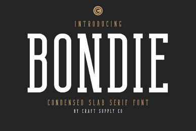 Bondie   Condensed Slab Serif