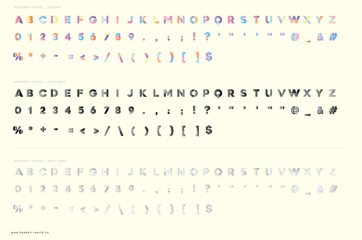 Newport Tracks Colour Font 11