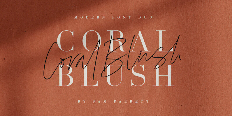 Coral Blush Font Duo
