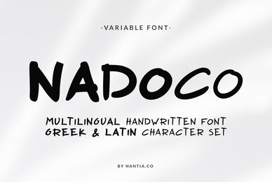 Nadoco Variable Handwritten Font