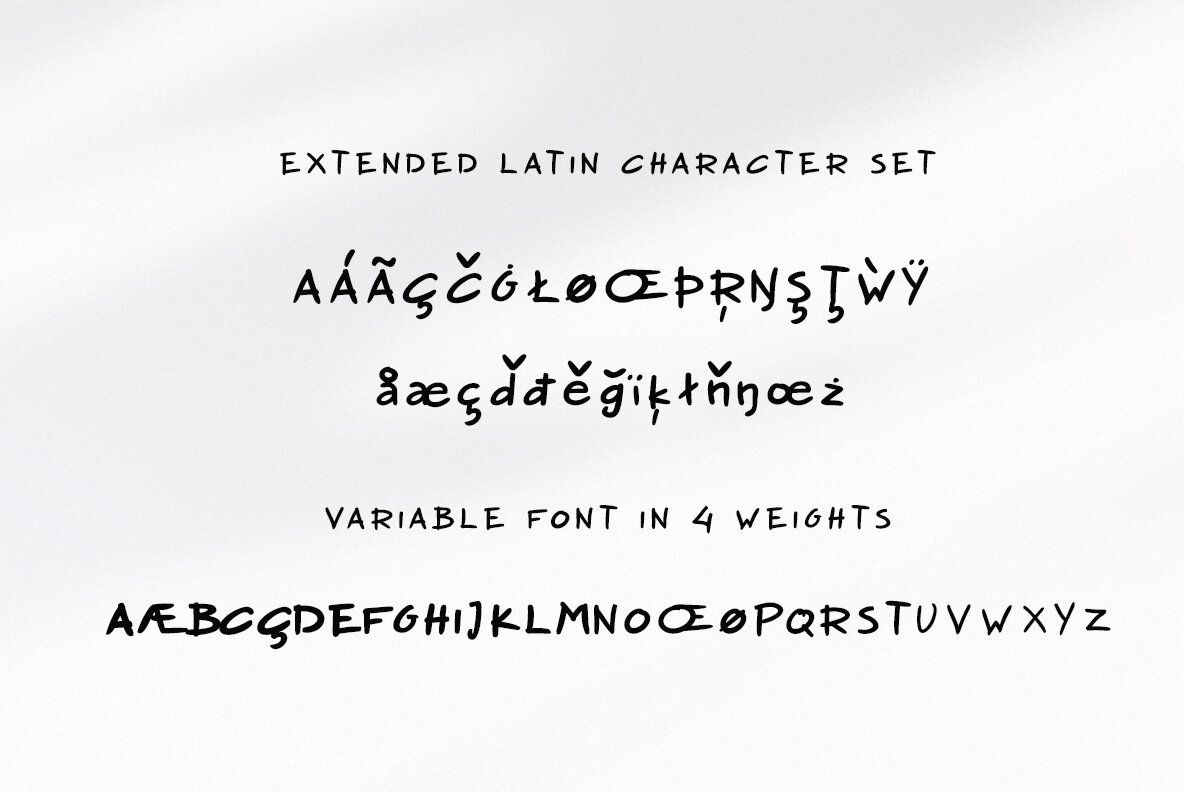Nadoco Variable Handwritten Font Nadoco Variable Handwritten Font