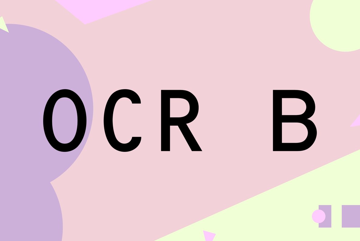 OCR B Letterpress Font