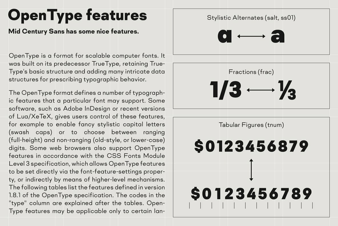 Mid Century Sans Mid Century Sans