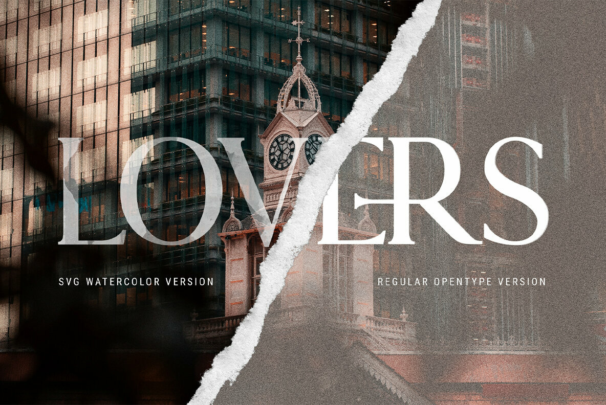 Lovers SVG Serif Font with Extras Lovers SVG Serif Font with Extras