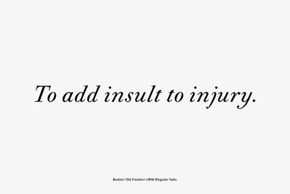 URW Bodoni Old Fashion URW Bodoni Old Fashion