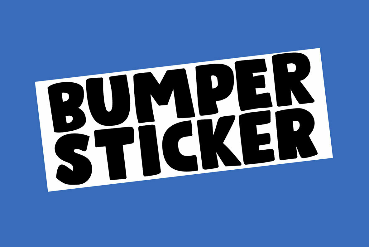 Bumper Sticker Font