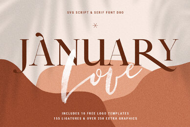 January Love Font Duo