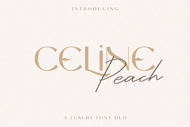 Celine Peach Font Duo
