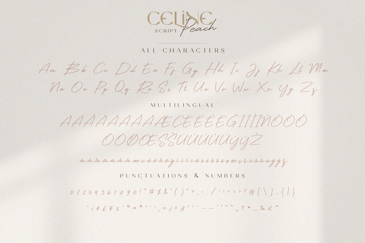 Celine Peach Font Duo Celine Peach Font Duo