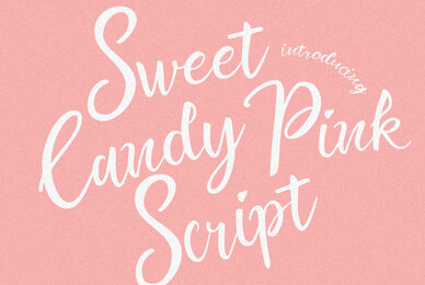 Sweet Candy Pink Script