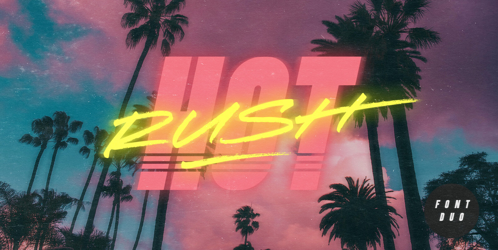 Hot Rush Font Duo Hot Rush Font Duo