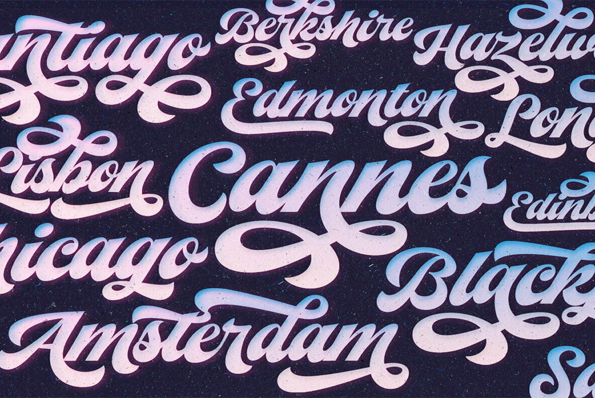 Yes script. Area call panel. Yes script. Yes script. Yes font lettering.