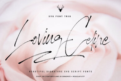Loving Celine Signature SVG Font Trio