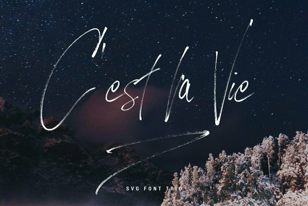 Loving Celine Signature SVG Font Trio Loving Celine Signature SVG Font Trio