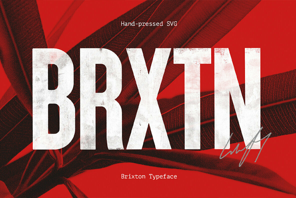 Brixton Pressed Font