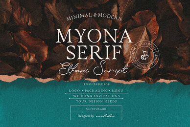 Myona Serif and Elfani Script