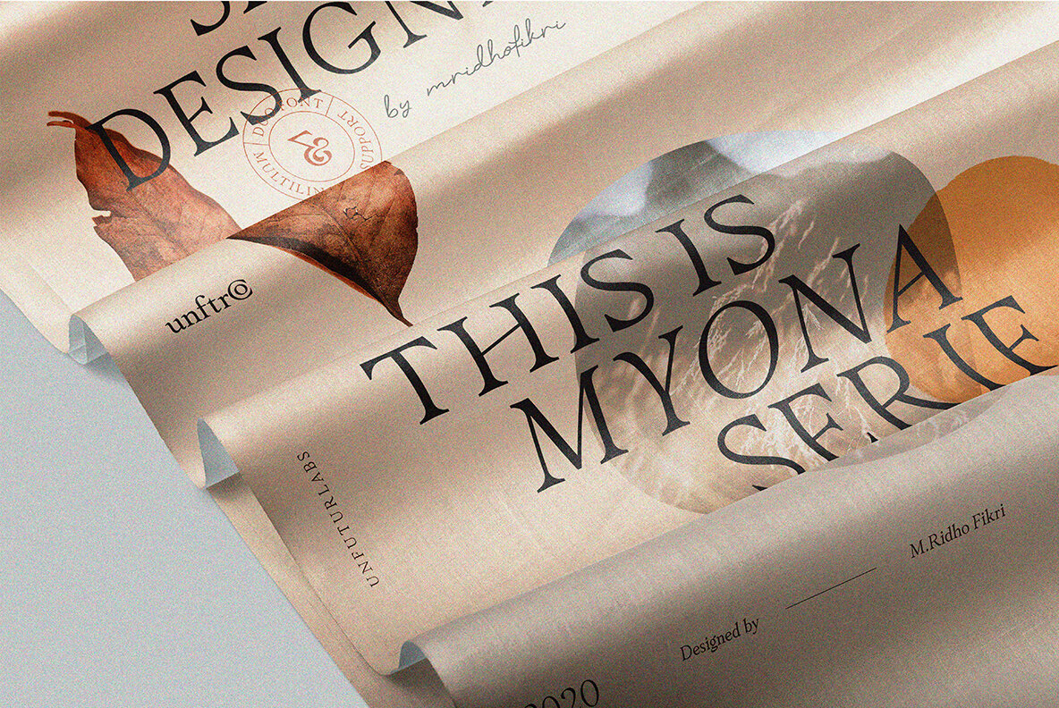 Myona Serif and Elfani Script 10