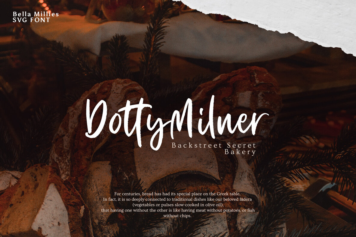 Bella Millies SVG Font 9