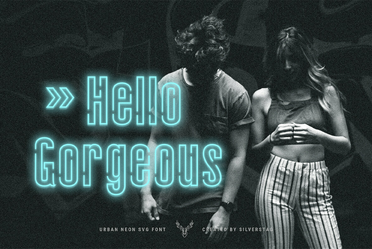 SEVEN NEON SVG Font SEVEN NEON SVG Font