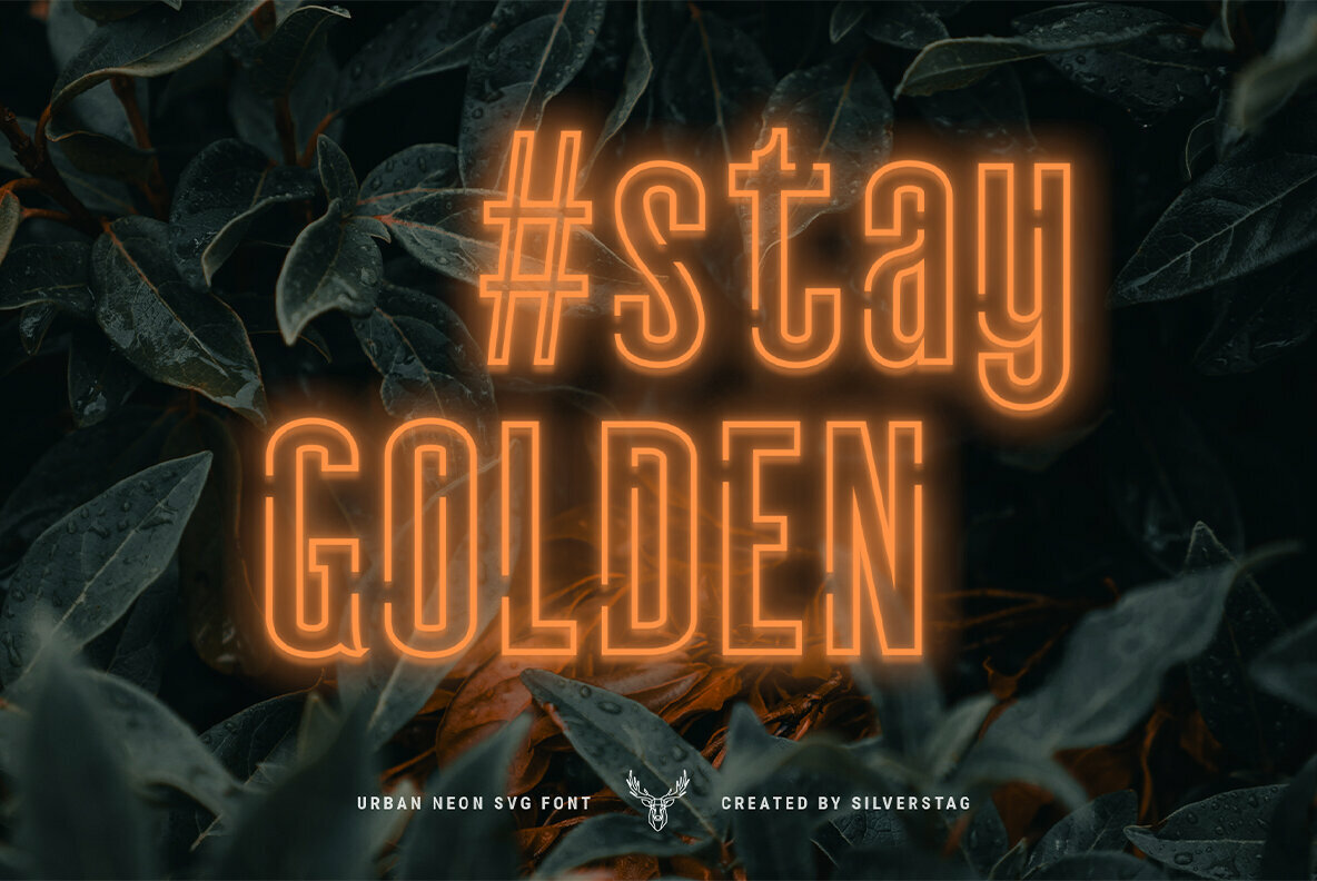 SEVEN NEON SVG Font SEVEN NEON SVG Font